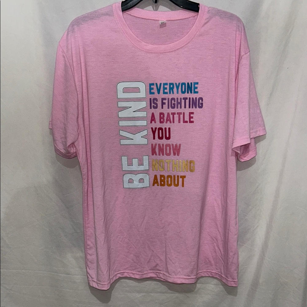 Source Unknown Pink Motivational Tee fits more like a 1X
